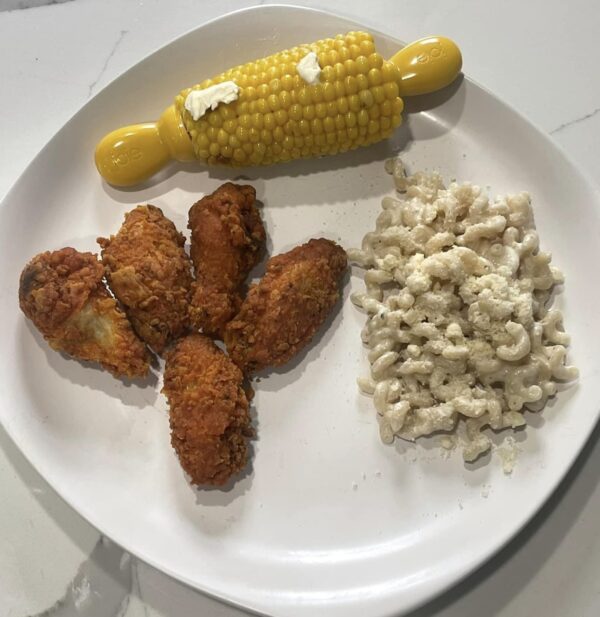 Fried Chicken-Corn-Macaroni Salad