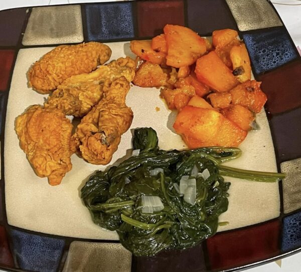 Fried Chicken- Homefries- Greens